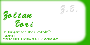 zoltan bori business card